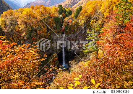 岐阜県白川村・白川郷と周辺の秋の風景 83990385