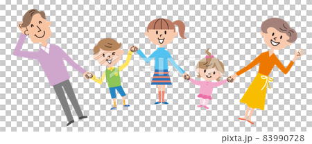 五口之家的插圖 83990728