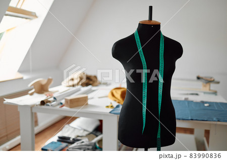 Mannequin in workshop, dressmaking concept, nobody 83990836