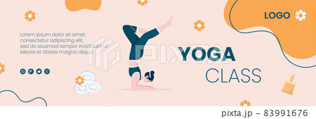 Yoga and Meditation Header Cover Editable of Square Background Suitable for Social media, Ig Feed, Card, Greetings, Print and Web Internet Ads 83991676
