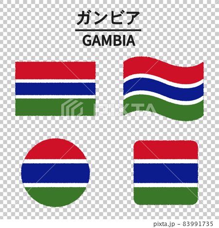 ガンビアの国旗のイラスト 83991735