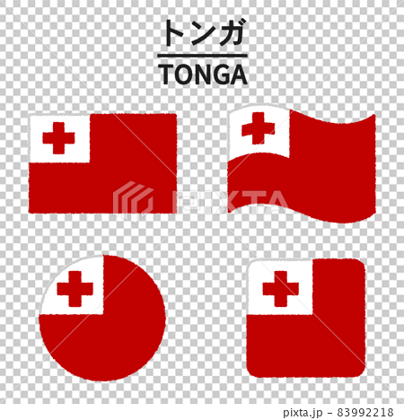 トンガの国旗のイラスト 83992218