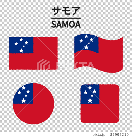 サモアの国旗のイラスト 83992219