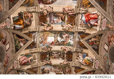 interiors and details of the Sistine Chapel, Vatican city 83992611