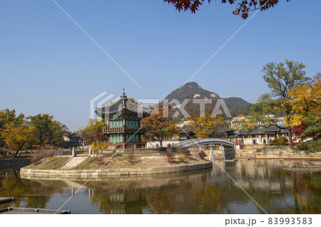風景 香遠亭 紅葉 83993583