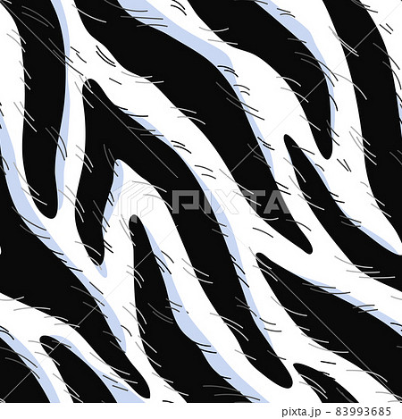 Seamless pattern with decorative zebra print. Animal stylized ornament, fur texture. 83993685