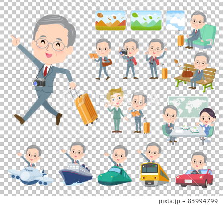 一組旅行的商務老人 一組旅行的商務老人 83994799