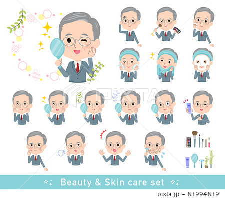 美容に関するビジネスシニア男性のセット 83994839