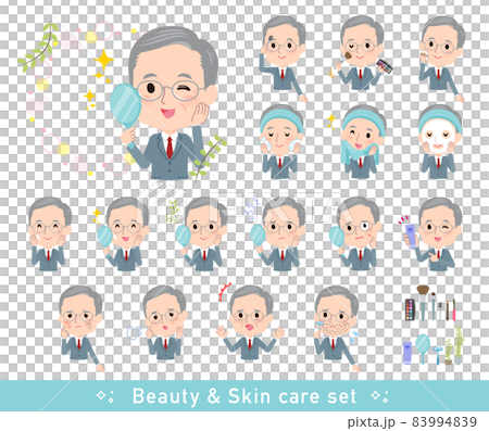美容に関するビジネスシニア男性のセット 83994839