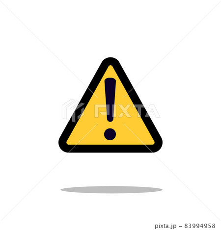 Hazard warning attention sign with exclamation mark symbol icon vector illustration Hazard warning attention sign with exclamation mark symbol icon vector illustration 83994958