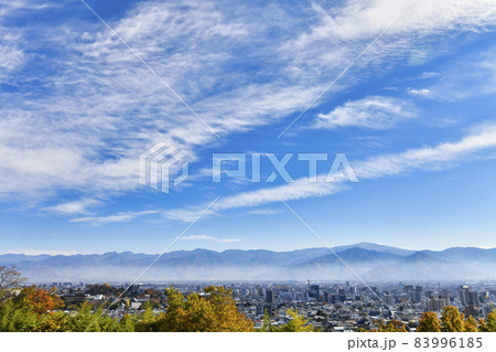 秋の善光寺平と青空 秋の善光寺平と青空 83996185