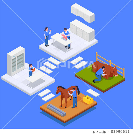 Isometric Farm Animals Veterinary Composition Isometric Farm Animals Veterinary Composition 83996611