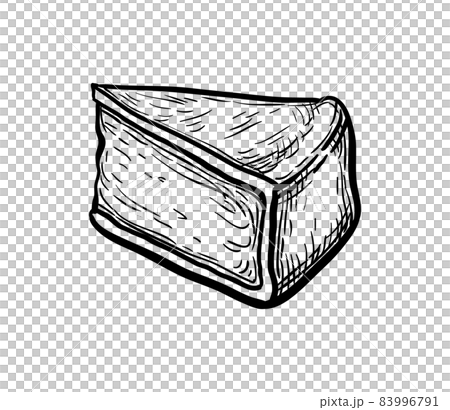 Camembert cheese ink sketch 83996791