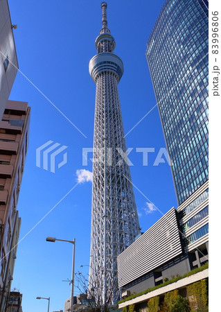 東京スカイツリー 東京都墨田区押上1 電波塔 送信所 東京スカイツリータウン 高さ 634mの写真素材