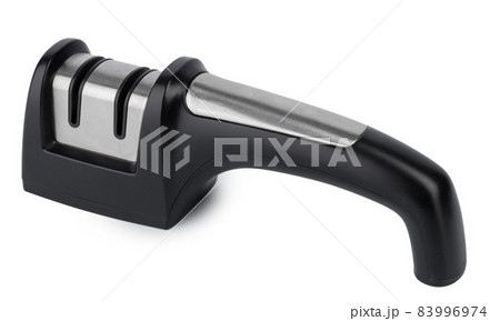 New black knife sharpener isolated on white 83996974