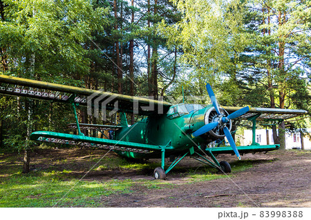 Old abandoned aircraft in the forest Old abandoned aircraft in the forest 83998388