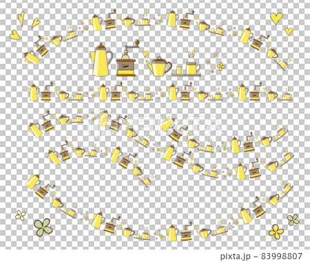 Tea time line set yellow 83998807