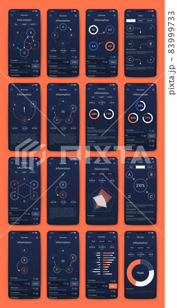 Vector graphics infographics with mobile phone. Template for creating mobile applications, workflow layout, diagram, banner, web design, business reports 83999733