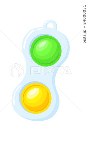 Keychain simple dimple. Anti scratch keychains toys, vector illustration 84000051
