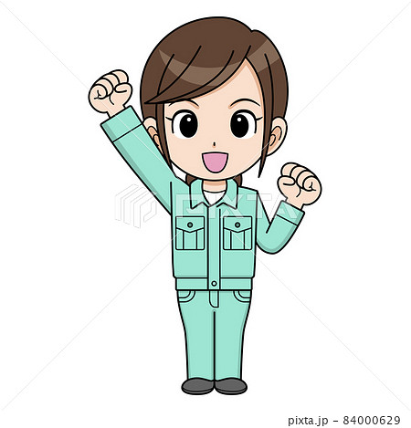元気な作業員の女性 元気な作業員の女性 84000629