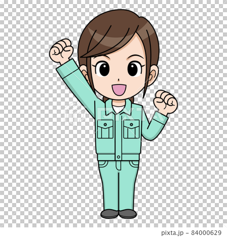 元気な作業員の女性 元気な作業員の女性 84000629