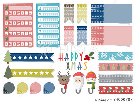 Xmas sticker set Sunday start,クリスマスステッカーセット日曜スタート Xmas sticker set Sunday start,クリスマスステッカーセット日曜スタート 84000787