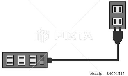 電源スイッチ付きで省エネ出来る節電タップ 84001515