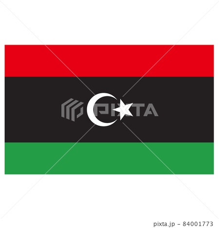flag of Libya on white background. Libya flag sign. flat style. 
