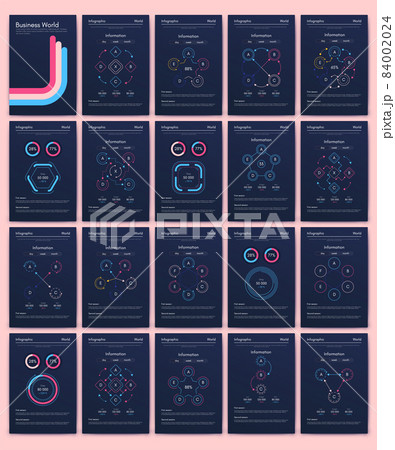 Modern infographic vector elements for business brochures. Use in website, corporate brochure, advertising and marketing.. 84002024