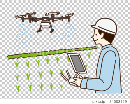 Agriculture farmer drone smart agriculture illustration 84002539