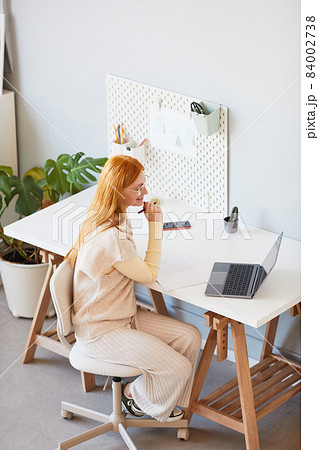 Woman E-learning at Home 84002738