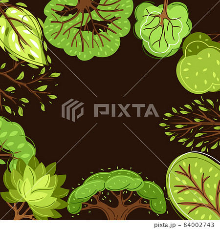 Set of spring or summer abstract stylized trees. 84002743