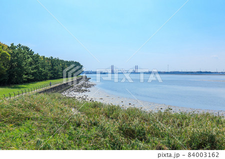 名古屋市 稲永公園と藤前干潟の風景 名古屋市 稲永公園と藤前干潟の風景 84003162