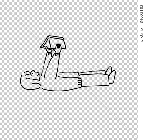 躺著看書躺著看書插畫躺著看書躺著 84003183