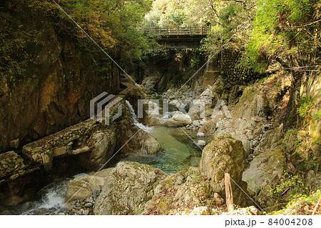愛媛県今治市　鈍川渓谷の風景 84004208