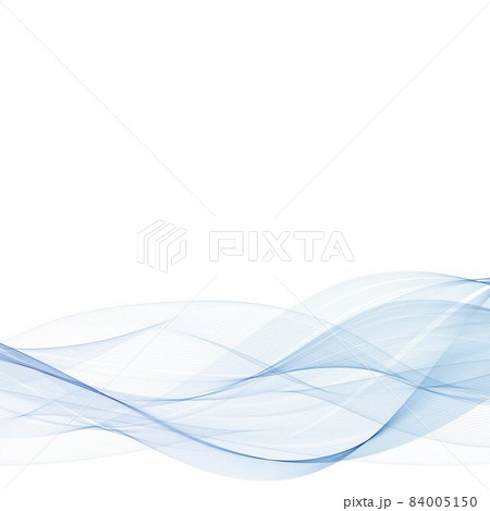 Blue abstract wave. Curves isolated on white background. Design element. Layout for advertising 84005150