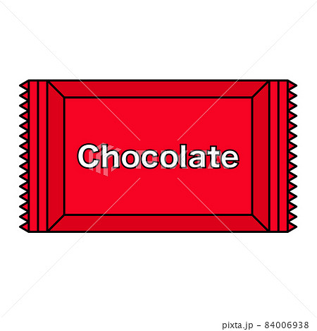 赤い個包装袋のチョコレート 84006938