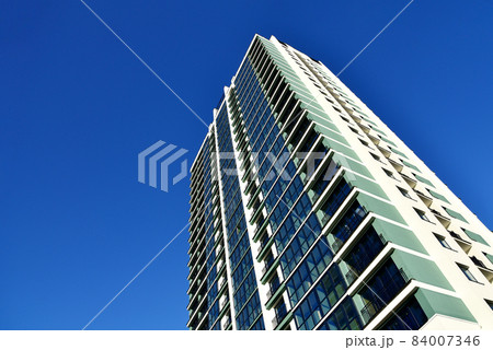 Facade of a new modern building.  84007346