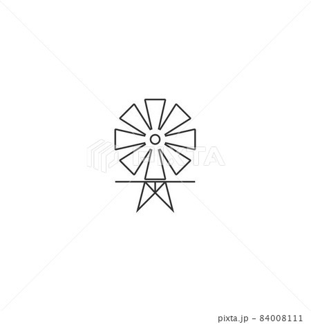 Fan icon logo flat design template 84008111