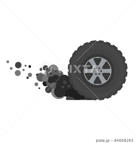 Tire of car. Speed and racing. Cartoon flat illustration Tire of car. Speed and racing. Cartoon flat illustration 84008265