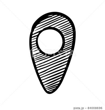 hand drawn Coordinates Location Point Gps doodle icon isolated on white background. vector illustration. hand drawn Coordinates Location Point Gps doodle icon isolated on white background. vector illustration. 84008696