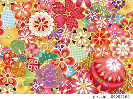 シームレス 和柄 背景 フレーム パターン シームレス 和柄 背景 フレーム パターン 84009160