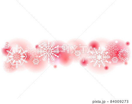 雪花もようのライン素材 雪花もようのライン素材 84009273