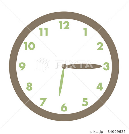 確認⸜(๑'ᵕ'๑)⸝✩.*˚シンプルデザイン+時計イラスト3点セット3750円 時計 6時15分のイラスト素材 [84009625] - PIXTA