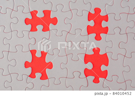 Missing piece of white jigsaw puzzle Missing piece of white jigsaw puzzle 84010452
