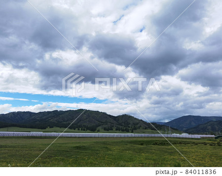 Vacation landscape. Russian Altai mountains. Multa region. Staycation concept Vacation landscape. Russian Altai mountains. Multa region. Staycation concept 84011836
