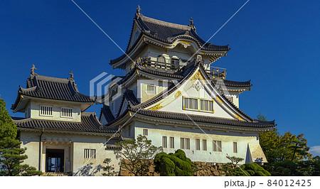 Kishiwada castle (Chikiri Castle) in Kishiwada city, Osaka Prefecture, Japan Kishiwada castle (Chikiri Castle) in Kishiwada city, Osaka Prefecture, Japan 84012425