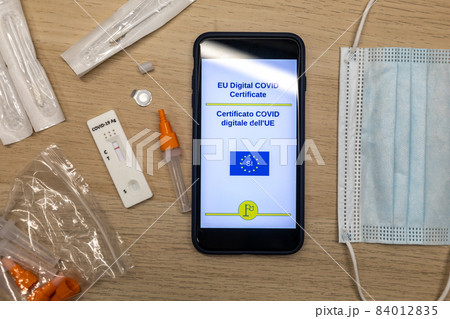 EU digital covid certificate mobile phone test and mask EU digital covid certificate mobile phone test and mask 84012835