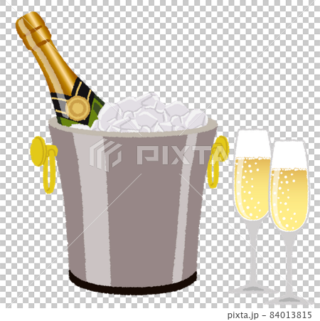 Champagne cooler illustration 84013815