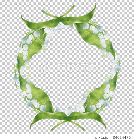 スズランの花のリース 84014476